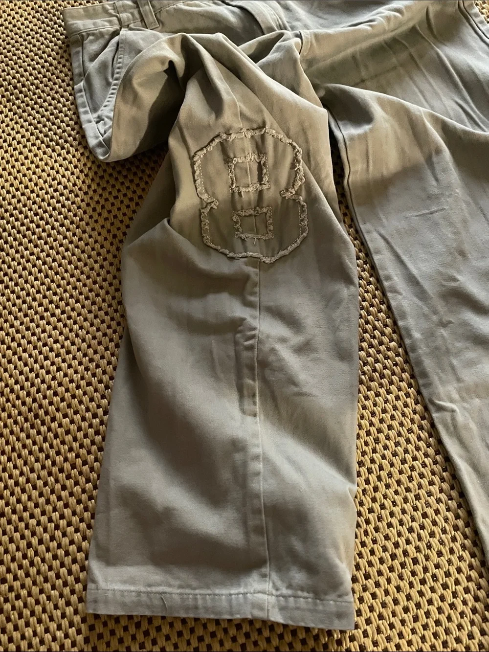 Casual Straight-Leg Pants Light Gray 100% Cotton Youth Boys 14